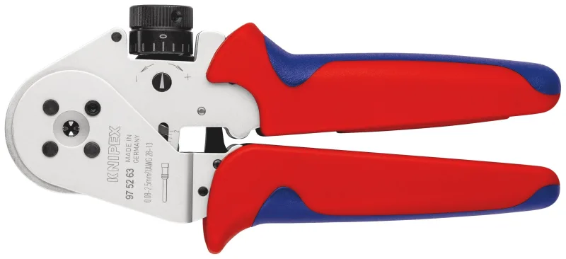 Knipex 97 52 63 pince à sertir à quatre points pour contacts tournés