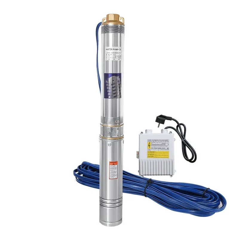 Bomba de pozo profundo 750w sumergible 4000 l/h bomba de agua sumergible para pozo profundo o sondeo plata