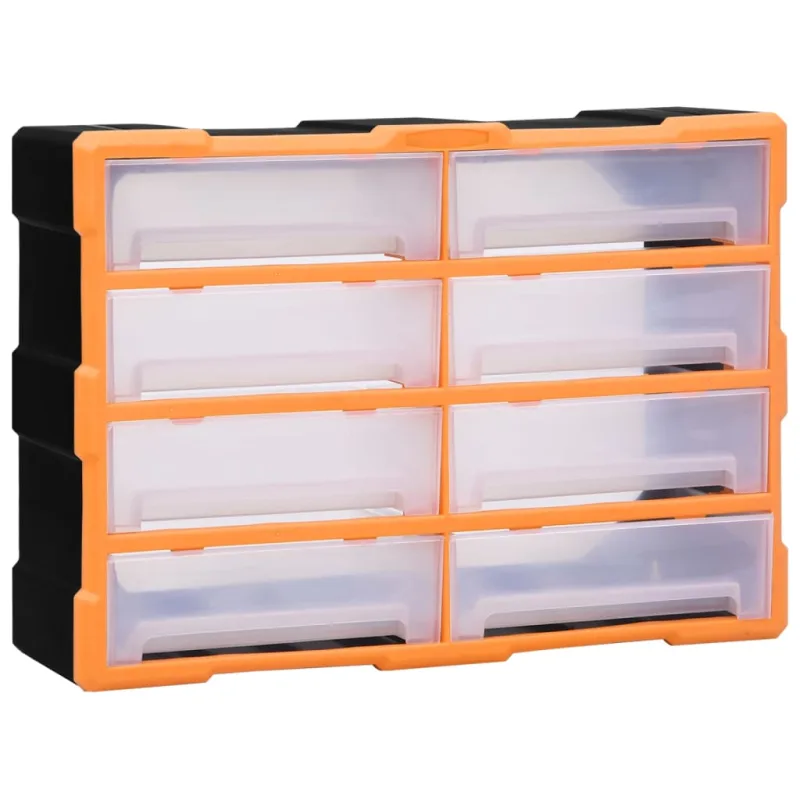 Organizador multicajones con 8 cajones grandes 52x16x37 cm