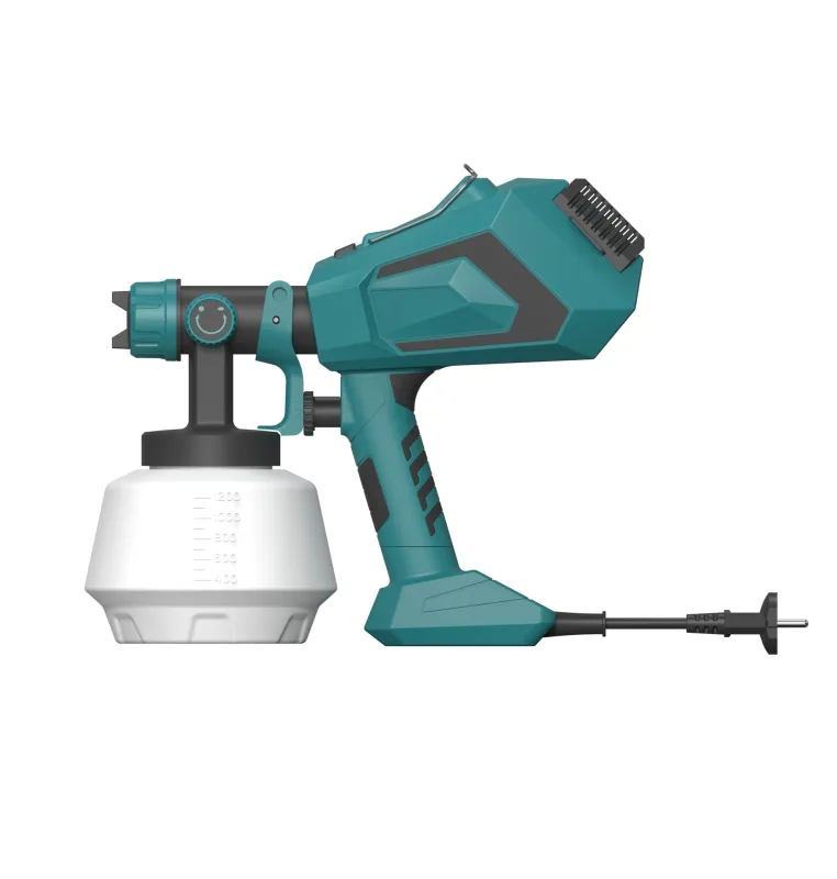 Pistola pulverizadora de pintura eléctrica de 650 w y caudal ajustable de 750 ml.