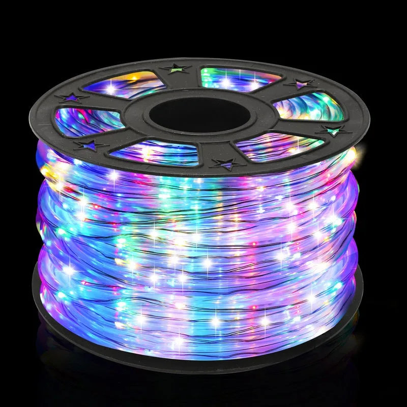 Cuerda led - 50m ip44 - multicolor, para jardín, boda, fiesta, decoración navideña