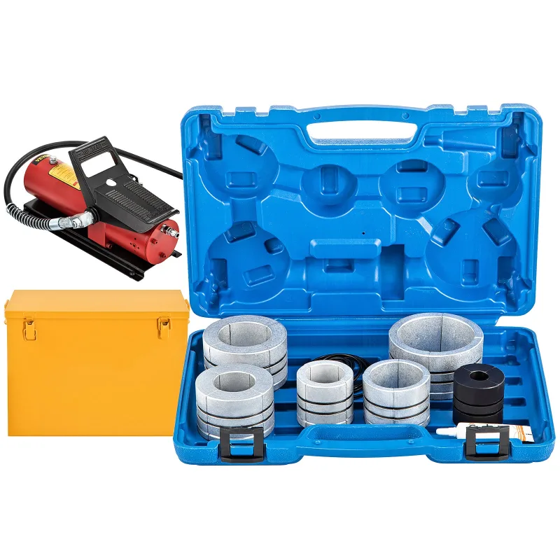 Expansor de tubo de escape hidráulico,succebuy 1-5/8 a 4-1/4,bomba a pedal 10 t,4 matrices,2 estuches,para reparación de automóviles