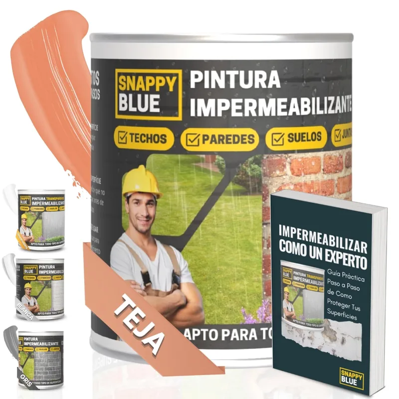 (teja, 14 l) pintura impermeabilizante con poliuretano. sella terrazas y techos. protege de humedad, filtraciones y goteras.