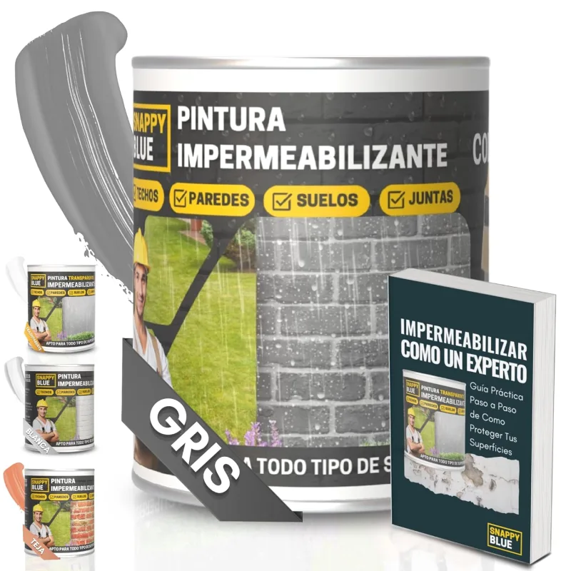 (gris, 14 l) pintura impermeabilizante con poliuretano. sella terrazas y techos. protege de humedad, filtraciones y goteras.