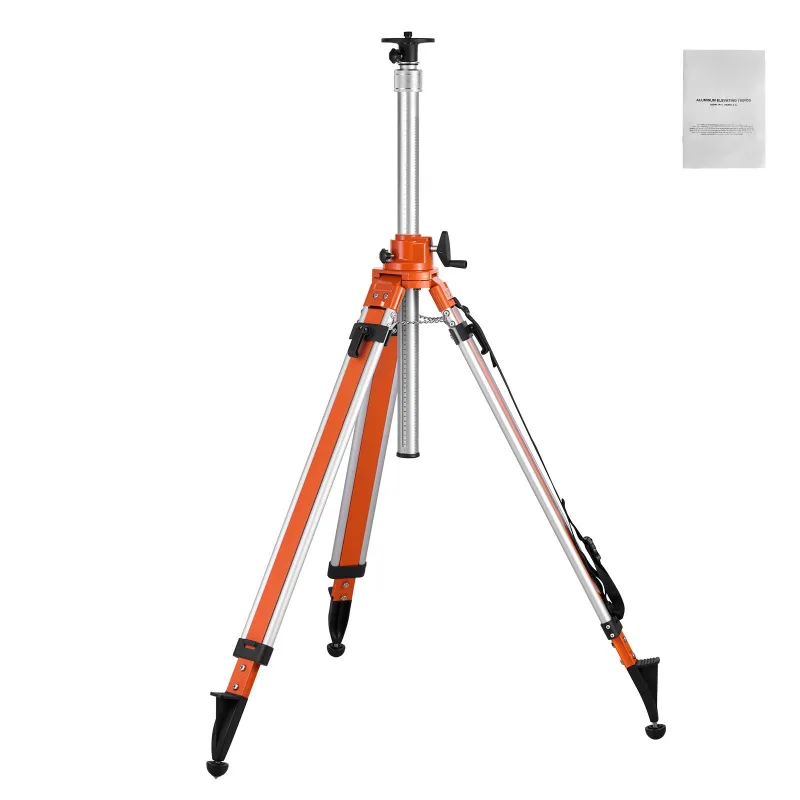 Trípode de nivel con burbuja láser,succebuy rosca 5/8-11,altura ajustable de 45,07 a 114,37,trípode de topografía robusto con nivel de burbuja
