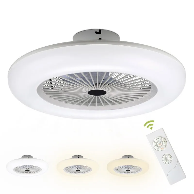 Ventilador de techo de 80 w, temporizador, ventilador de iluminación, ventilador led blanco, sala de luz