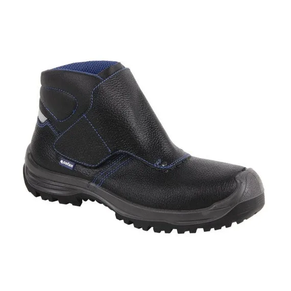 Bota de piel seguridad s3 modelo urian color negro con cierre de velcro y puntera de carbono light - tallas de 36 a 47