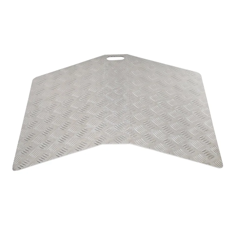 Rampa de umbral de aluminio de 80 cm, rampa para sillas de ruedas rampa de umbral portátil, rampa puente 270 kg de capacidad de carga con asas