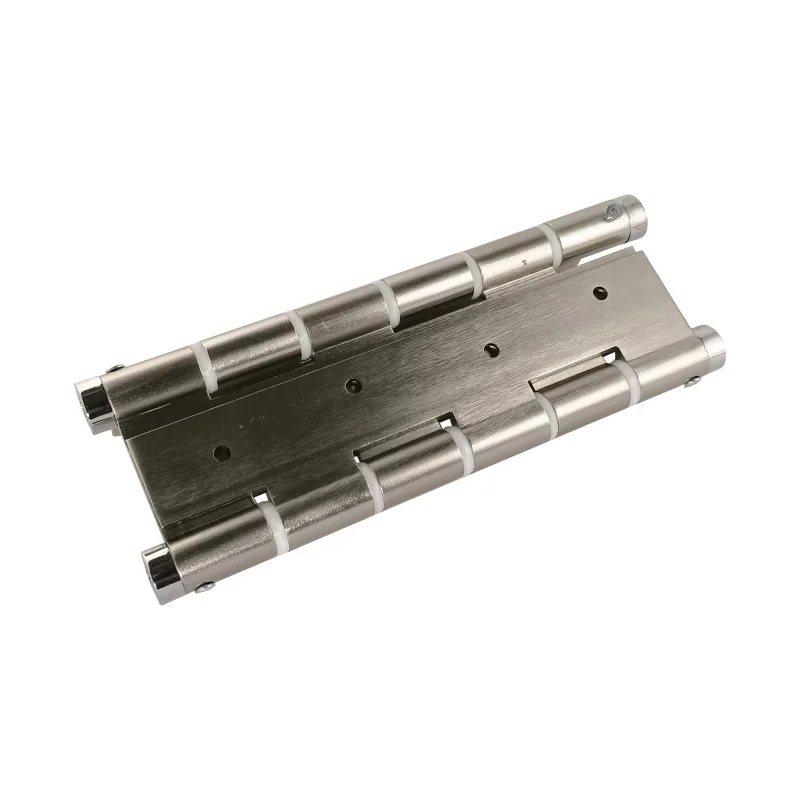 Bisagra de doble acción aluminio color inox