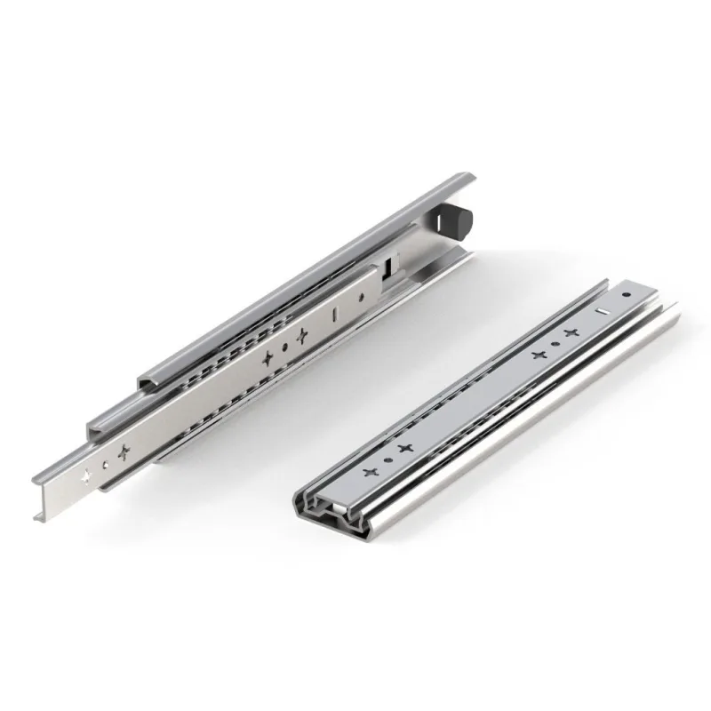 F58 - 1100 mm par de guías con rodamientos de bolas, para cajón, cargas pesadas, extensión total 80 kg (2 piezas) &nbsp;