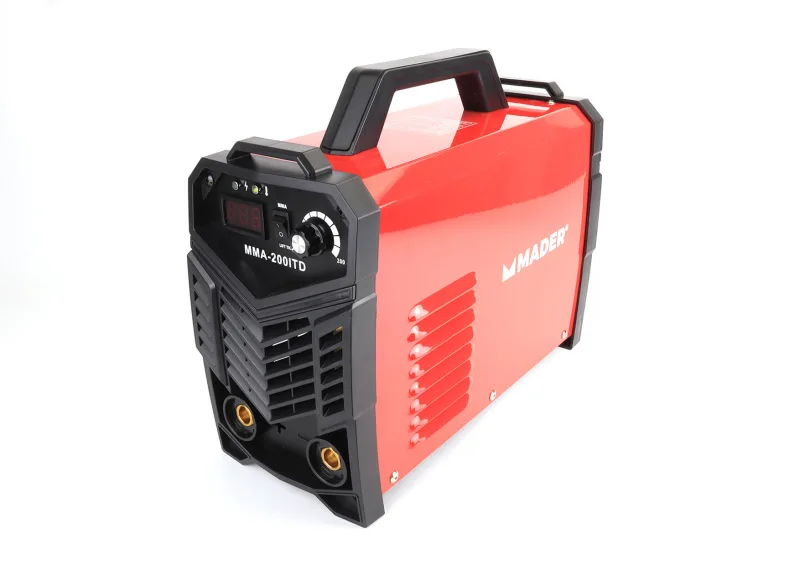 Equipo de soldadura inverter 63472 mma 200 a mader con accesorios