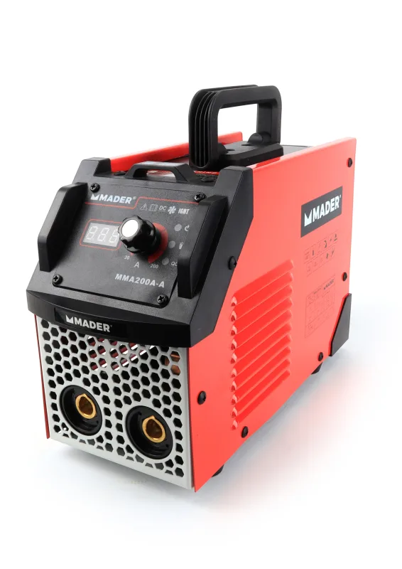 Equipo de soldadura inverter antistick 63474 mma 200 a mader con accesorios