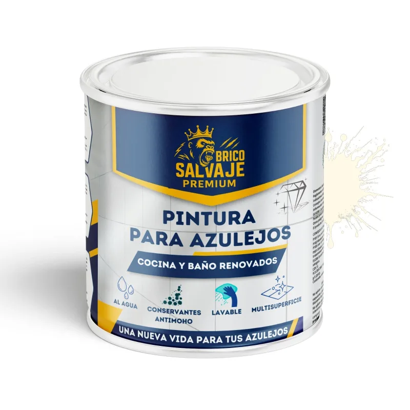 Pintura para azulejos de baño y cocina satinado arroz 4 l al agua