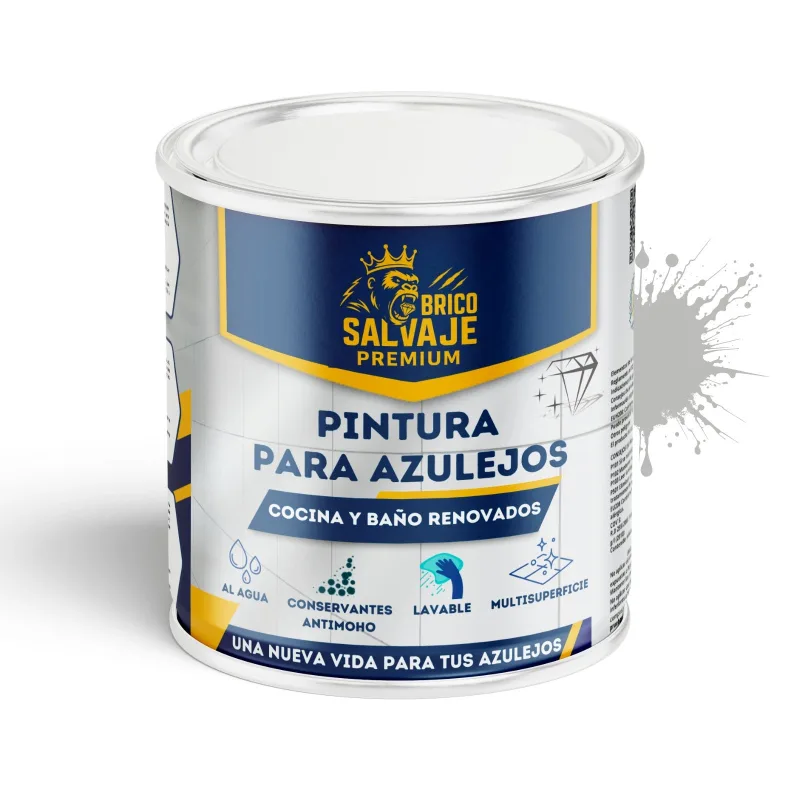Pintura para azulejos de baño y cocina mate piedra 4 l al agua