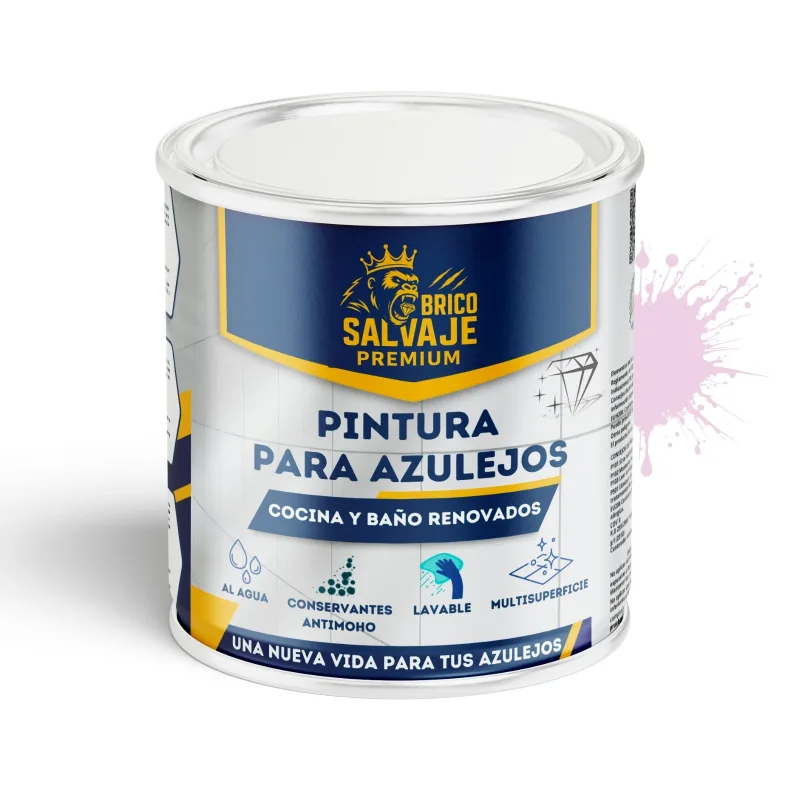 Pintura para azulejos de baño y cocina brillante lavanda 4 l al agua