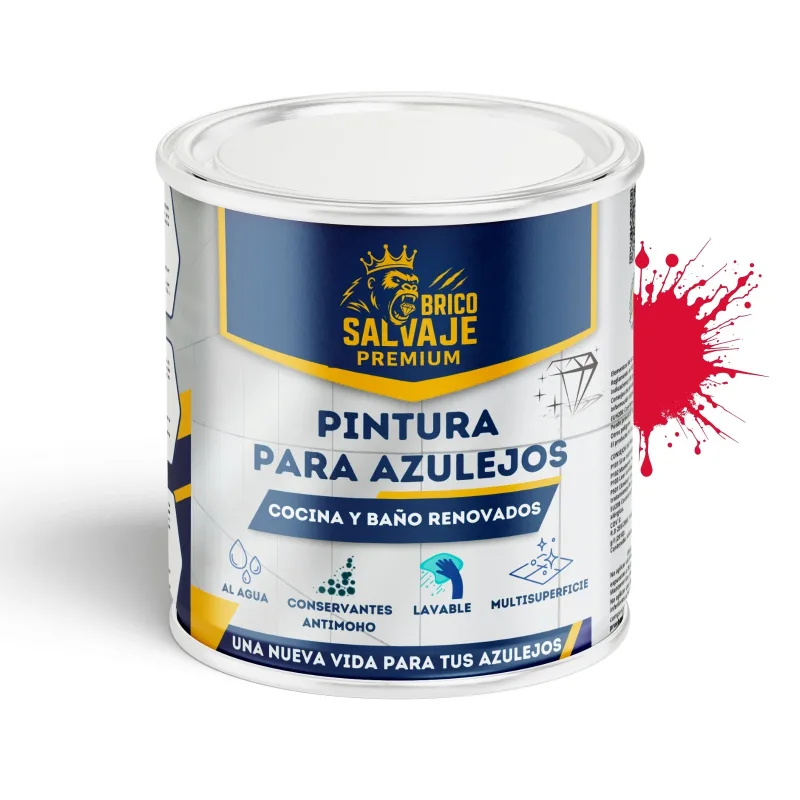 Pintura para azulejos de baño y cocina mate fuego 4 l al agua