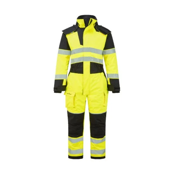 Invierno mono pw3 modaflame rain+ alta visibilidad multi-norm fr invierno portwest fr516