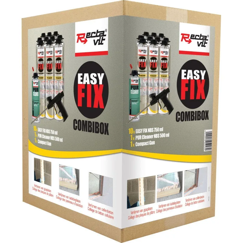 Easy fix combibox - pack de adhesivo de montaje de poliuretano - rectavit