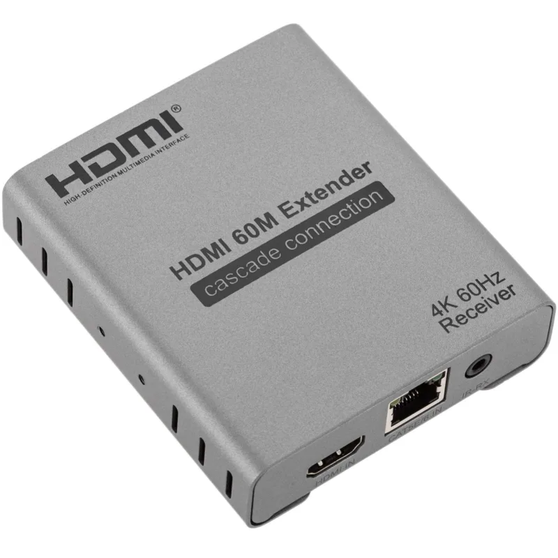 Aparato receptor extensor de hdmi hasta 60 m conexión en cascada 4k@60hz