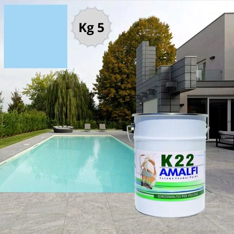 Jumbo swimming k22 esmalte para piscinas de hormigón a base de agua pintura para piscinas kg 5 (50 m²) celeste ral 2975c