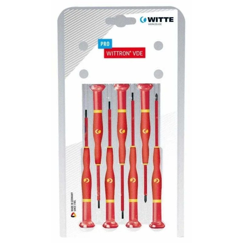 Juegos de 7 destornilladores de precisión wittron vde en blister de plástico (pl/ph) witte 89377