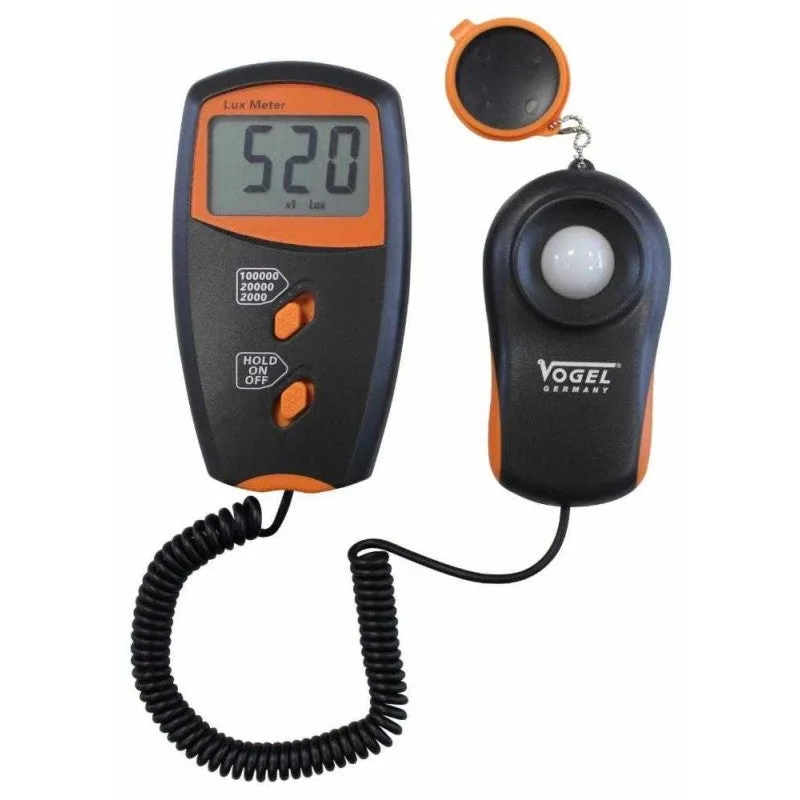 Medidor de intensidad luminosa electrónico digital, capacidad lux: 1-100.000 vogel 640342