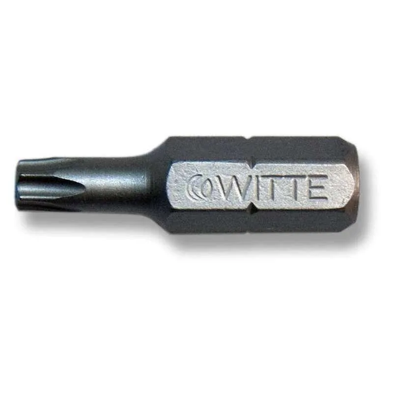 Punta torx stainless inox guía 1/4 corta (t40x25) witte 28536