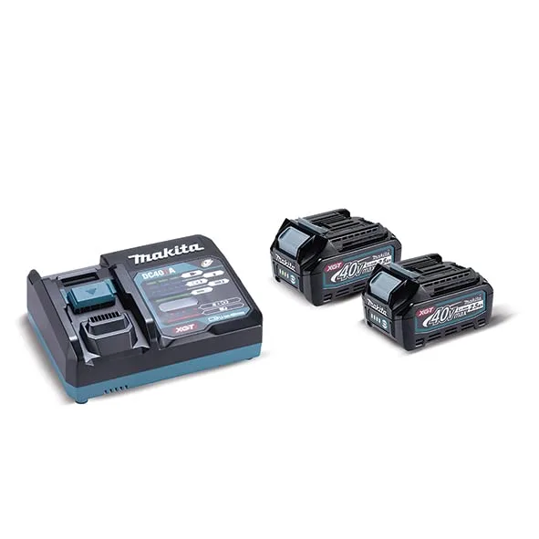 Makita 191j39-5 - kit de baterías 40vmax 2.5ah xgt bl4025x2 + dc40ra xgt