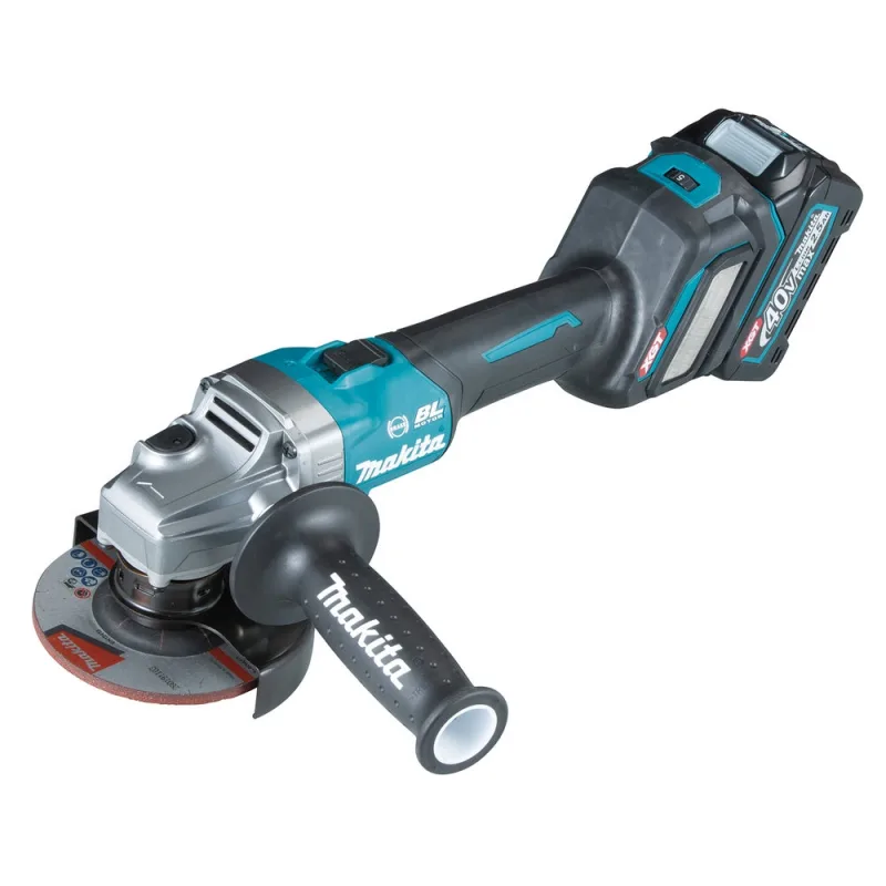 Makita ga022gm201 - miniamoladora motor brushless 40vmax xgt 115 mm sar 2 baterías 4ah freno/dial/aft/aws makpac