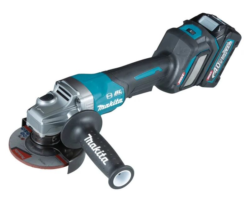 Makita ga028gm201 - miniamoladora motor brushless 40vmax xgt 115 mm 2 baterías 4ah freno/dial/aft/aws makpac