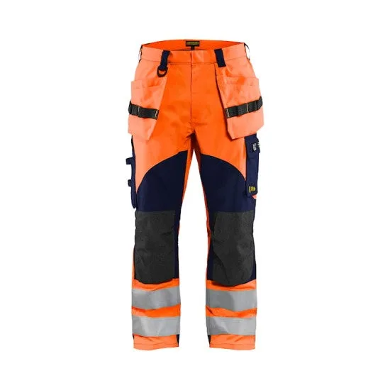 Pantalon multinormes inhérent avec poches flottantes orange-fluo/marine 38 158915135389