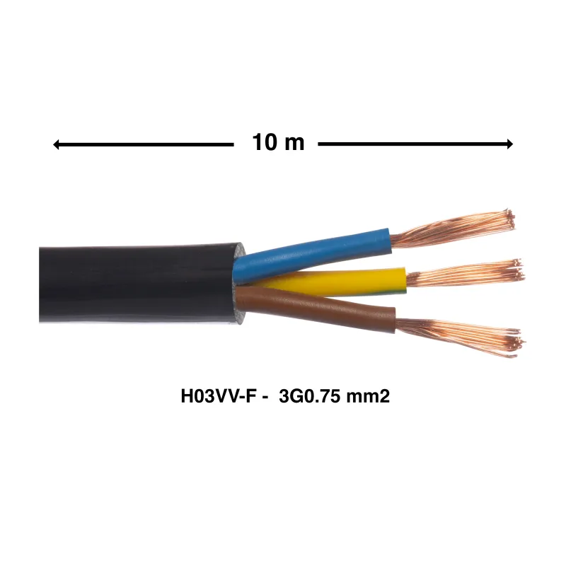 Cable eléctrico lexman h03vv-f de 10 m