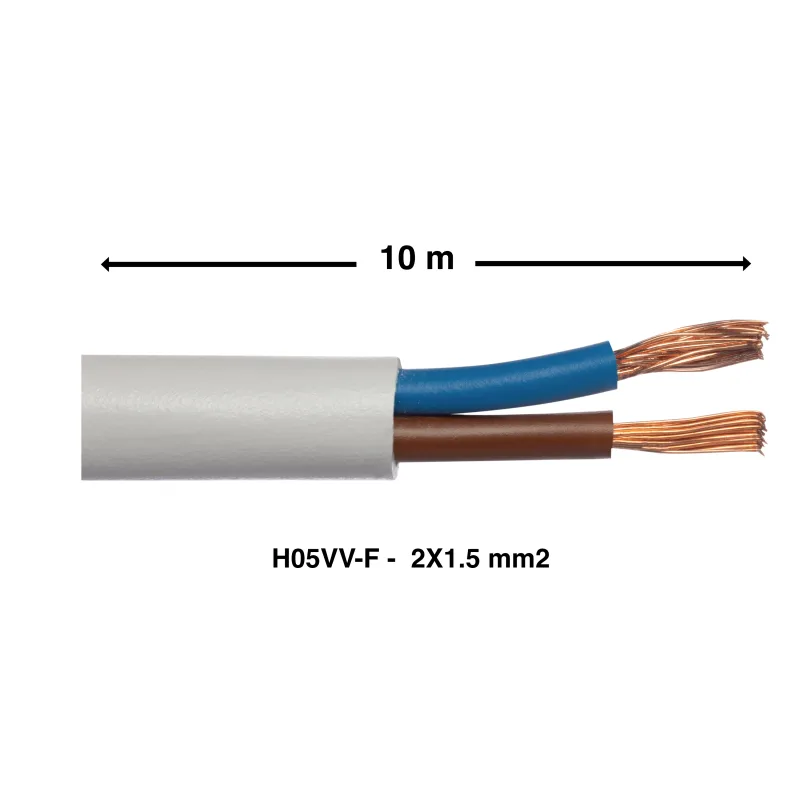 Cable eléctrico lexman h05vv-f de 10 m