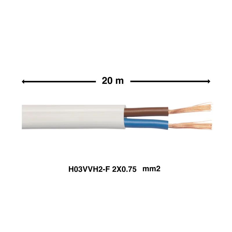 Cable eléctrico lexman h03vvh2-f de 20 m