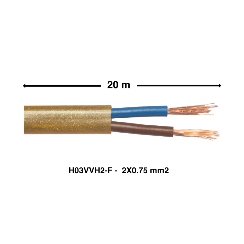Cable eléctrico lexman h03vvh2-f de 20 m