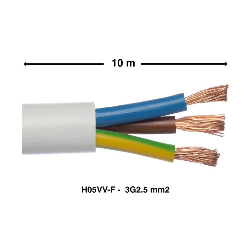 Cable eléctrico lexman h05vv-f de 10 m