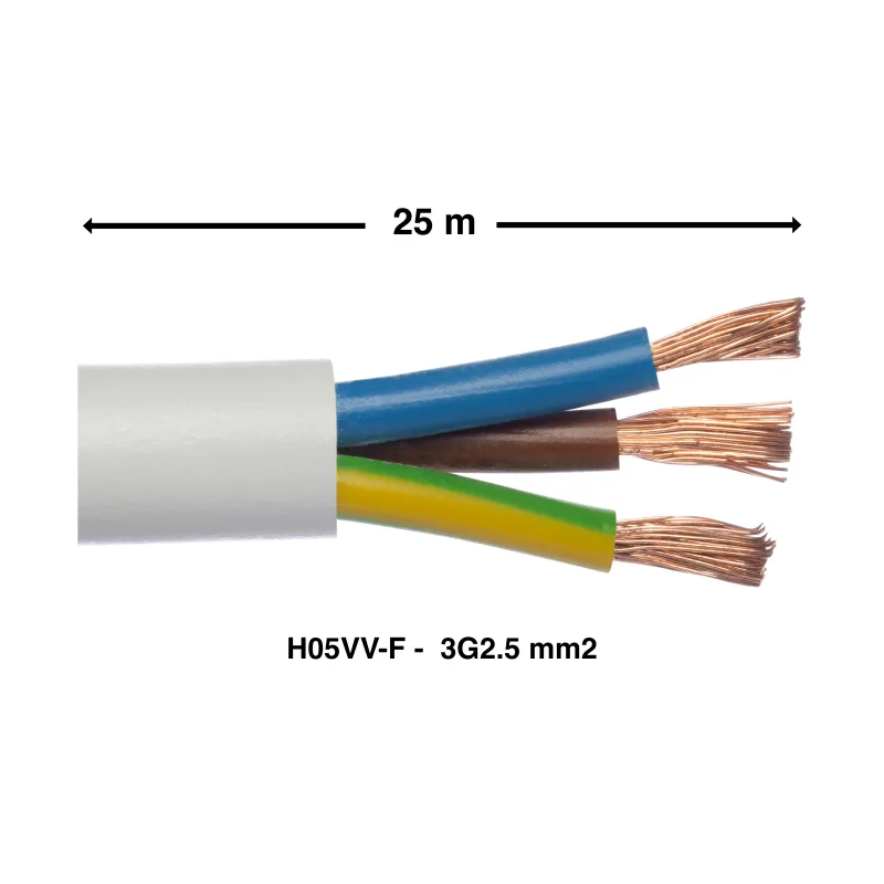Cable eléctrico lexman h05vv-f de 25 m
