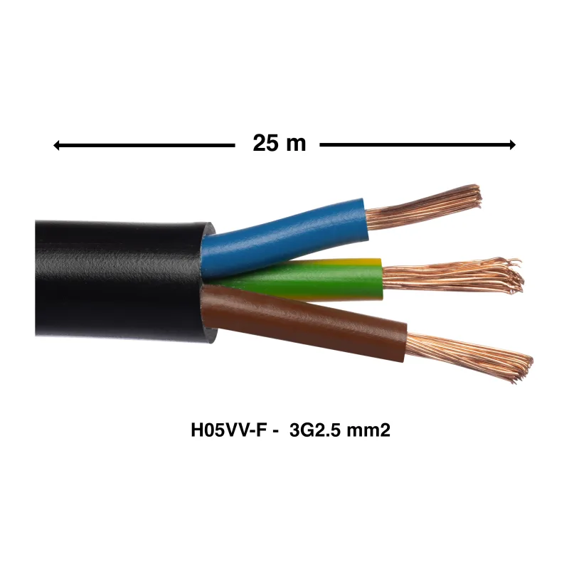 Cable eléctrico lexman h05vv-f de 25 m