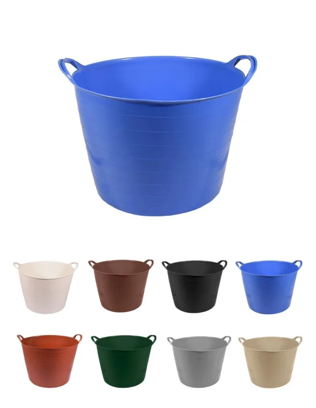 Jardin202 - espuerta de plástico | capazo agrícola | pack x20 uds (42 l azul)