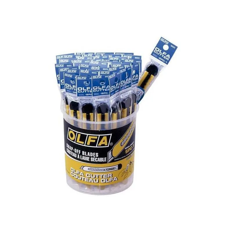 Pack de 40 cúters básicos con cuchilla 9 mm olfa spc-1/40