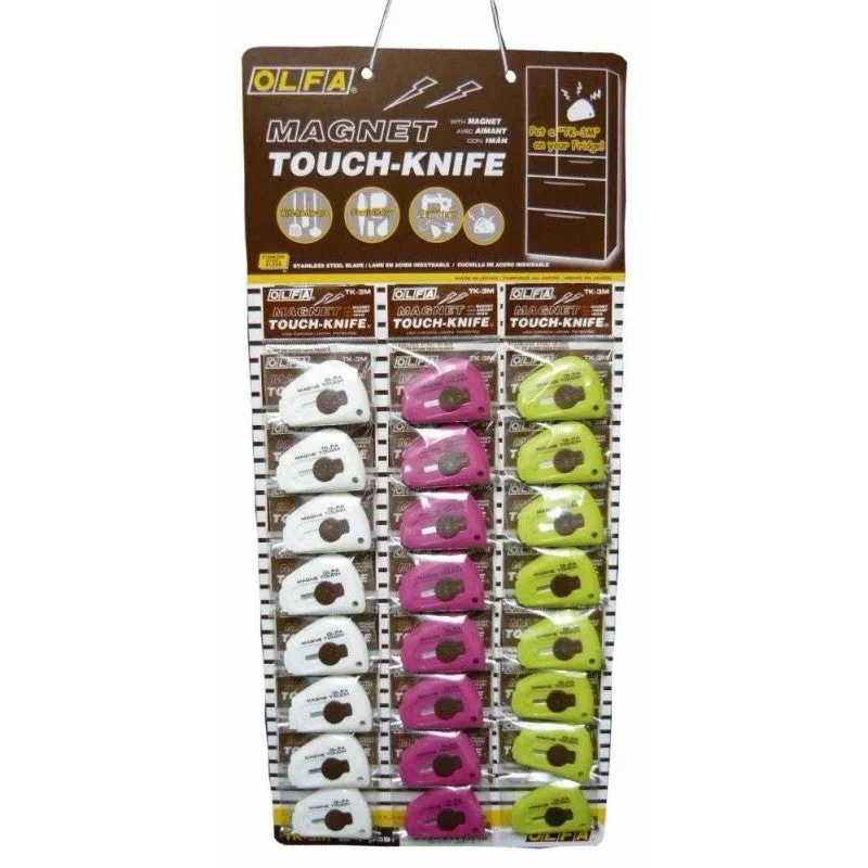 Display de 24 mini cúters magnéticos olfa tk-3m/24