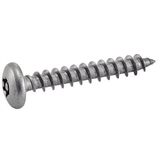 Tornillo para madera acton inox a2 inviolable 6 lóbulos para bisagra - 6x50 mm - caja de 100 - 628136x50