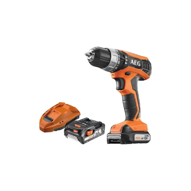 Taladro percutor compacto 12v, 32nm, portabrocas 10mm, 2 velocidades. suministrado con 2 baterías l1220, cargador ll1240, en mal