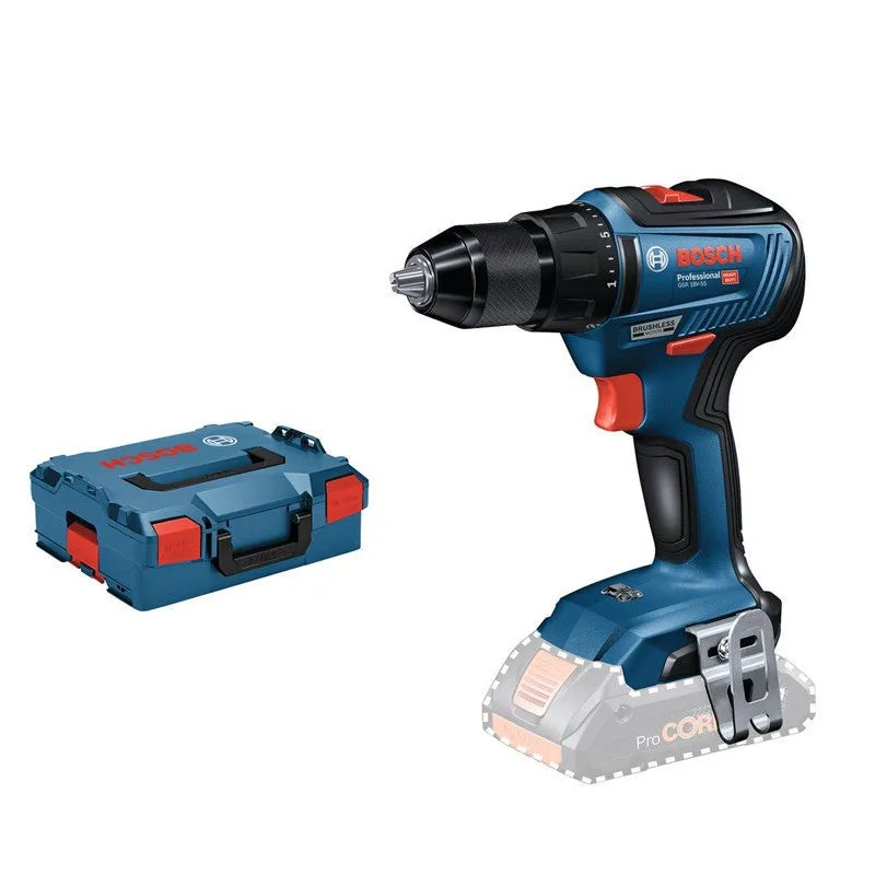 Bosch professional 06019h5203 gsr 18v-55-avvitatore (senza batteria, 18 volt, max. momento torcente: 55 nm, in l-boxx), 18 v, blu