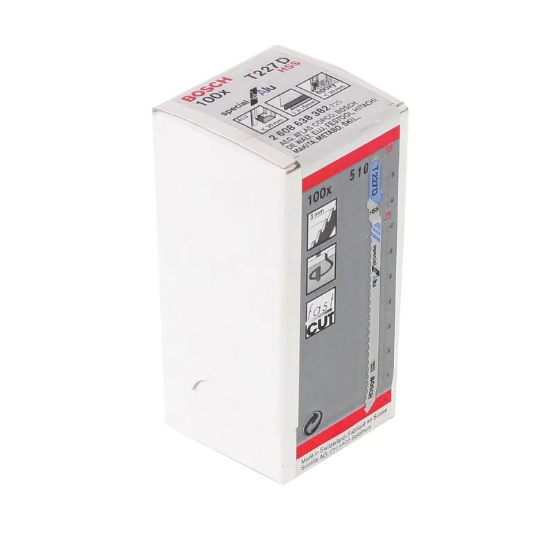 Bosch t 227 d lames de scie sauteuse special for alu pour aluminium - 100 pièces, édition limitée à dents taillées, pour scie sauteuses avec