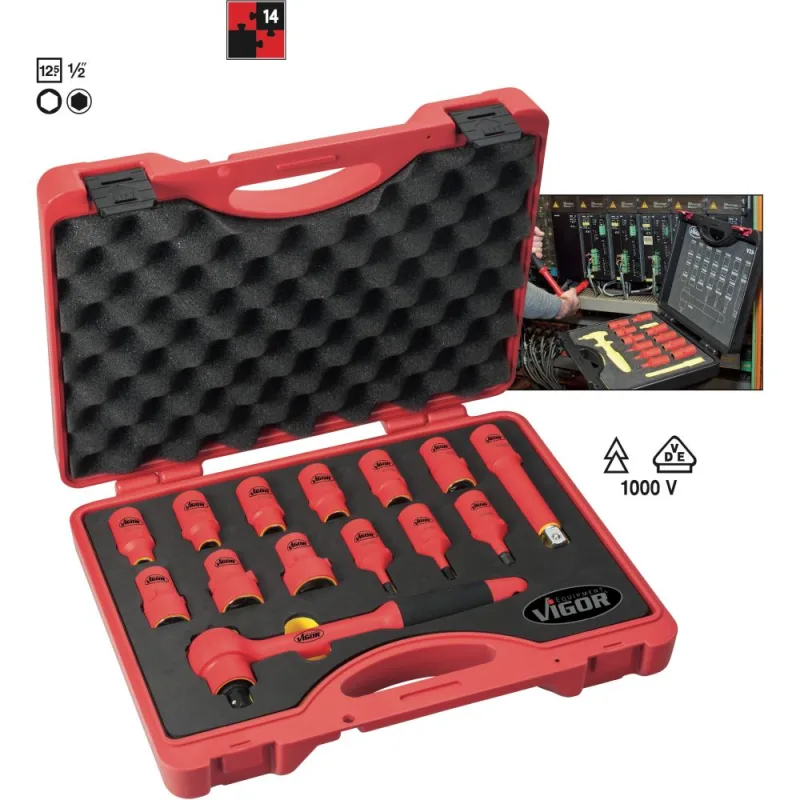 Conjunto de llaves de zócalo vde. 1/2