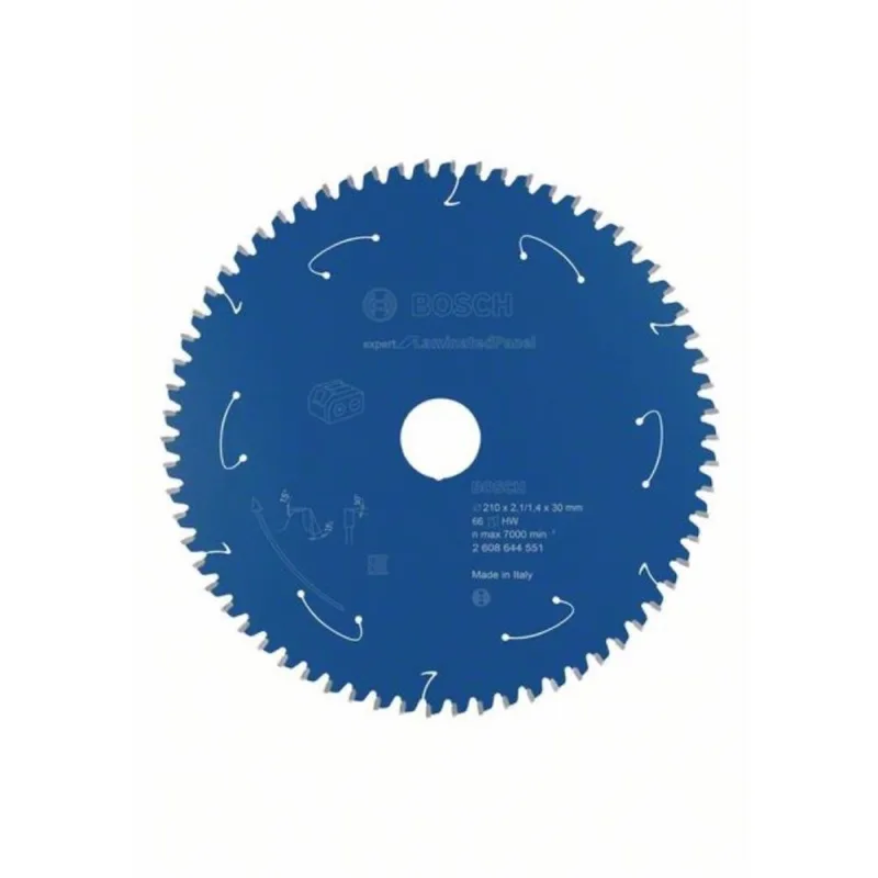 Hoja de sierra circular expert para panel laminado, 210 x 2.1 / 1.4 x 30, 66 dientes