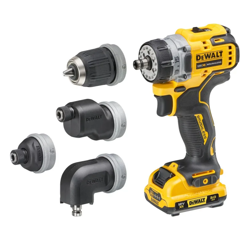 Taladro a batería dewalt 18v brushless - 2 baterias li-ion 3ah y maletín tstak - dcd703l2t-qw