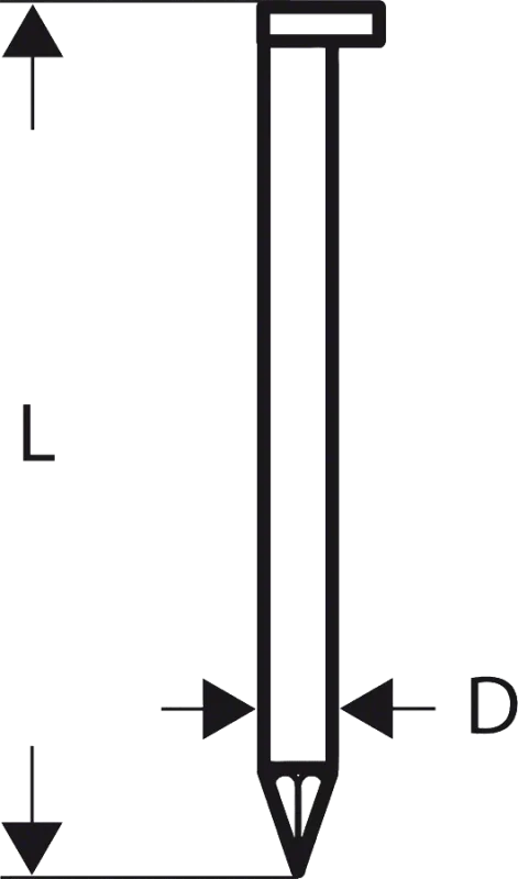 D-head streife nail sn34dk 65. 2.8 mm. 65 mm. blad