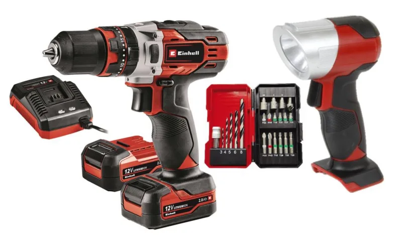 Taladro a batería einhell 12v - 2 baterias - te-cd 12/1 li +22+cl (2x2.0ah)